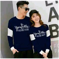 COUPLELOVER- SWEATER PASANGAN YOUME FOREVER NAVY (PRIA+WANITA) SWEATER COUPLE BAJU PASANGAN FASHION COUPLE COUPLE KEMBARAN
