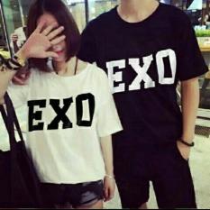 COUPLELOVER-T-SHIRTS COUPLE EXO BLACK WHITE PD BAJU FASHION KAOS PASANGAN (PRIA+WANITA)