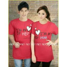 COUPLELOVER- T-SHIRTS COUPLE PD I'M IN LOVE RED L/XL (PRIA-XL WANITA -L) UKURAN BESAR KAOS PASANGAN BAJU KEMBARAN FASHION JUMBO KAOS COUPLE