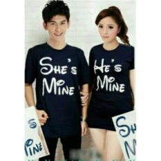 COUPLELOVER- T-SHIRTS COUPLE PD MINE NAVY L/XL (PRIA-XL WANITA -L) UKURAN BESAR KAOS PASANGAN BAJU KEMBARAN FASHION JUMBO KAOS COUPLE