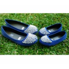 Sepatu payet biru tersedia size anak sampai dewasa