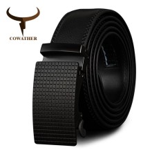 Ikat Pinggang Pria Sabuk, 100% Sapi Kulit Slide Ratchet Sabuk untuk Pria, Kasual Otomatis Gesper Sabuk Pinggang untuk Pria, Busana Kasual Jeans Gaun Sabuk, Trims agar sesuai