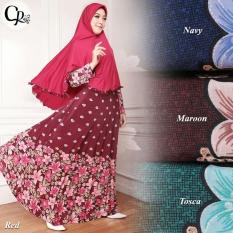 CP 139 B17 Gamis Syari Spandek Korea Gratis Bergo Kerudung Instan