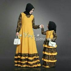 Cp Mk Thalita Kubus Pakaian Sepasang Gamis Maxi Dres Ibu Anak