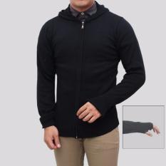 Cradigan Pria - Ariel Cotton - Hitam - Rajut Tebal Cotton