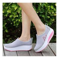 Cremline - Sepatu Wanita Kets Sport Casual Jaring - Abu abu