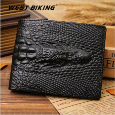 Kulit Buaya Dompet Pria Dompet Pria Asli Brief Fashion Desain Pendek Dompet Pria Kulit Sapi Dompet Pria Fashion Pemegang Kartu -Intl