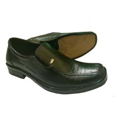 Crocodile Sepatu Kulit Sepatu Kerja Pria Branded Sepatu Pantofel Pria - A9 - Hitam