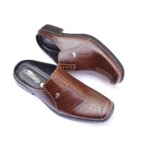 Crocodile Sepatu Sandal Selop - Sandal Sepatu Pria - Sandal Pria - Kulit Sapi Asli - A8 Coklat
