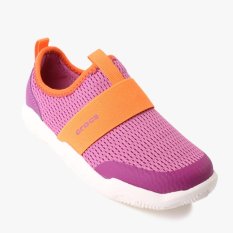 Crocs Swiftwater Easy-On Girl's Shoes - Pink-Oranye