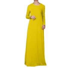 Crosse Mara H.I.J.A.B - Manset Gamis - Crew Neck - Lengan Panjang - 03 - Kuning Terang