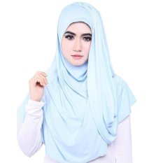 Crosse Mara Hijab - Jilbab Pashmina - Satin Premium – Sky Blue - Biru Langit