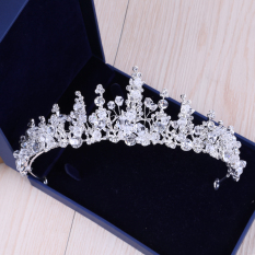 Crown Model Korea Kristal Batu Kristal Air Menikah Gaun Pengantin Gaun Imut Bando