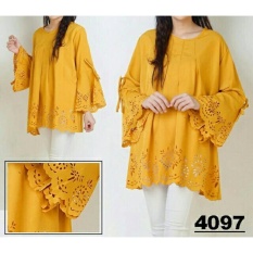 cs - jumbo salwa mustard size elegant lasercut XXXL STRIP (BIG SIZE ) GOOD QUALITY I COD I BAYAR TEMPAT I GOOD QUALITY I ADA HARGA ADA KUALITAS I PREMIUM I BLOUSE WANITA I FASHION I ATASAN WANITA I TOP I JUMBO POLOS I