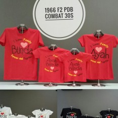 cs - koos couple / t-shirt couple family l keluarga AYAH & BUNDA + 2 ANAK I REAL PICT I PUTIH MERAH HITAM REAL I FOTO ASLI