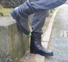 Ekspor sepatu pria sepatu pengaman sepatu bot kerja Kulit asli boots Martin Lebih tebal ditambah kapas Sepatu bot hangat bulu nyata Produk Asli barang sisa cuci gudang