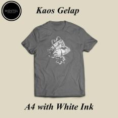 Custom Kaos Gildan Sablon Dtg A4 Satuan Desain Bebas Kaos Gelap - F0b5sy