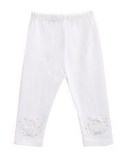 Cyber Balita Anak Cetak Manik-manik Mengkilap Legging Celana Panjang (Putih)-Intl