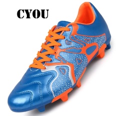 Cyou 2017 Baru Kedatangan Bola Profesional Sepak Bola Sepatu Pria Outdoor AG Tanah Buatan Soccer Cleat Sepatu Atletik Kasut Lelaki (biru) -Intl