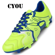 Cyou 2017 Baru Kedatangan Bola Profesional Sepak Bola Sepatu Pria Outdoor AG Tanah Buatan Soccer Cleat Sepatu Atletik Kasut Lelaki (hijau) -Intl