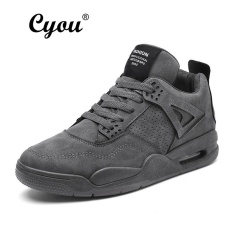 Cyou 2017 Baru Rendah Memotong Sepatu Lari Pria Olahraga Sneakers Asli Olahraga Luar Ruangan Datar Run Berjalan Jogging Trendi Sepatu Kasut lelaki (Grey) -Internasional