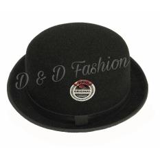 D & D Fashion Bowler Hat / Topi Fedora Bowler Chaplin Dewasa New Edition – Hitam