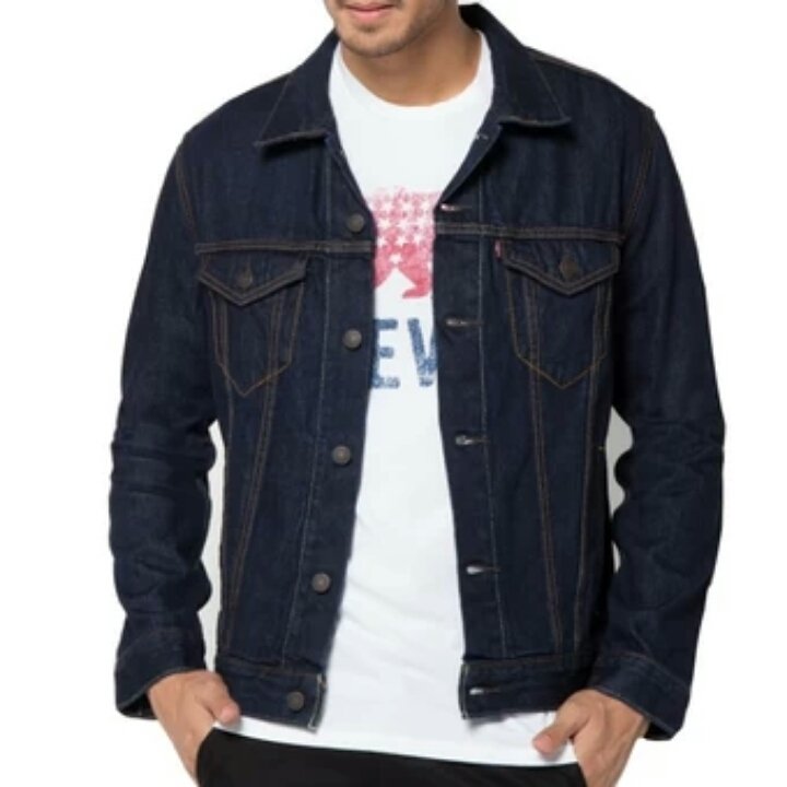 D1NY Collection Jaket Denim Jeans Ariel Pria Biru Garmen