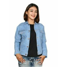 D1NY Collection Jaket Denim Jeans Wanita Biru Bio Blitz