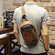 Dada Pack Maupun Tas Selempang Tas Kurir Bahu Bag Tas Kulit Kuda Gila Tas Travel Tas Pinggang Pria Tas Lokomotif (Kopi)