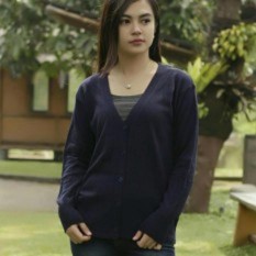 Daffa  Atasan Wanita - Sweater  Cardigan - Salsa Cardy - Rajut Halus - Navy