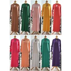 Dalaman Gamis Baju Muslim Kaftan Manset Panjang Inner Terusan Halus