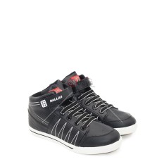 Dallas Sepatu Sneakers Boot Pria Wanita Velcro Country - Hitam/Putih Size 37-42