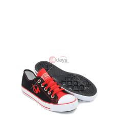 DALLAS Sepatu Sneakers Casual Kanvas Anak CAMPUS LC TG - Black/Red 34-36