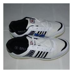 Dallas Sepatu Sport Olahraga Lari Fitnes Aerobik Running Shoes Unisex Best Seller - Putih - Hitam