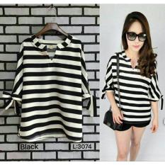 DAMAI FASHION JAKARTA - atasan basic NIKI stripe - konveksi tanah abang
