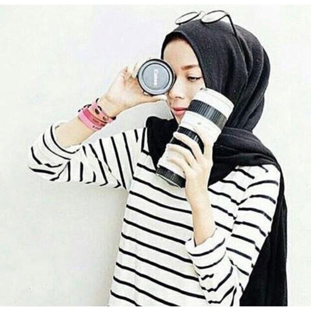 DAMAI FASHION JAKARTA- basic long stripe topm - 2 warna 