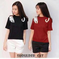 Damai fashion - atasan tshirt baju tail cat 2 warna - konveksi