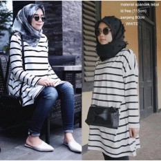 Damai fashion - atasan tunik aqila salur 3 warna - konveksi