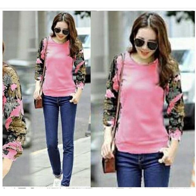 damai - sweater PINK wasaka - baju murah tanah abang