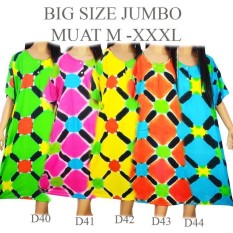 Daster Batik Baju Tidur Jumbo big size XXL D40D41D42D43D44 HIJAU