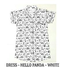 Daster Dewasa - Hello Panda White Dress Pajamas Baju Tidur Piyama Lucu - Abl9qc