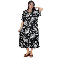 Daster Jumbo Lengan Pendek Batik, Baju Tidur Jumbo, Piyama Jumbo, Kancing, Daster Bumil - Busui (DPT003-64)