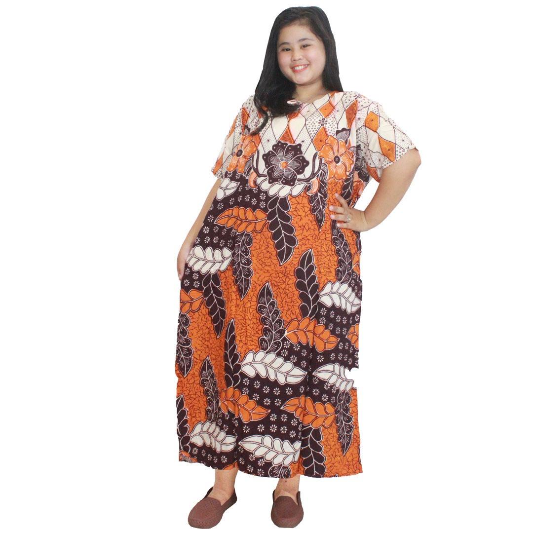 Daster Jumbo Lengan Pendek Batik, Baju Tidur Jumbo, Piyama Jumbo, Kerut , Daster Bumil - Busui (DPT003-62)