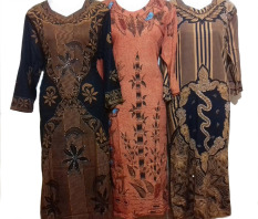 Daster LONGDRES Ibu-ibu Motif Benang Emas