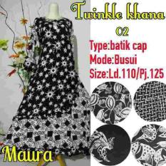 Daster Longdress Gamis Gaun Batik Monochrome Baju Hamil Busui Jumbo