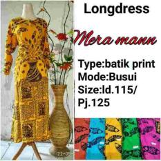 Daster Longdress Mera Mann Gamis Batik Baju Muslim Busui Jumbo Hamil
