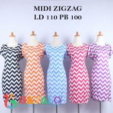 BUY 1 GET 5 DASTER MIDI ZIGZAG - DRESS MIDI - BAJU HAMIL - BAJU TIDUR