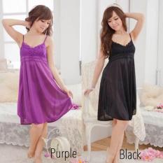 Daster Satin Lingerie Dress Lingeri Wanita Baju Tidur Dewasa Murah