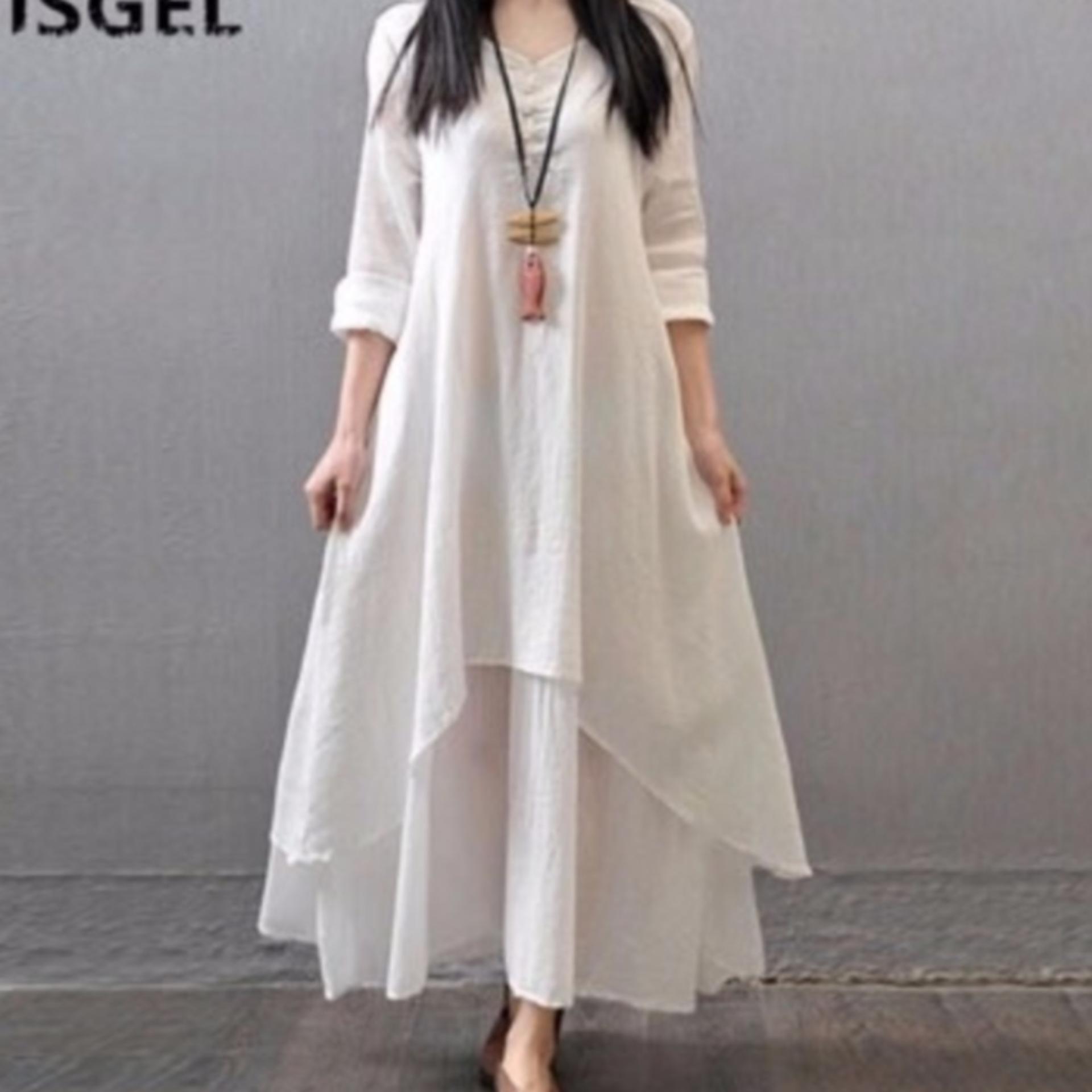 DaveCollection - Dress Visgel Rayon Adem - WHITE