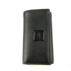 David Jones dompet kulit stnk gantungan kunci mobil / motor motif polos 1153 hitam ( DJ GKP 7901 )